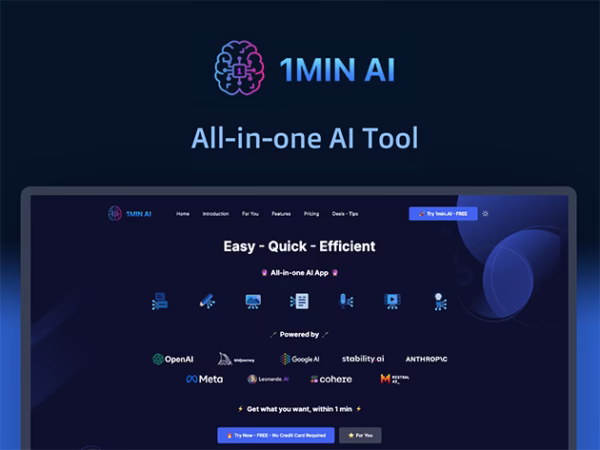 1min.AI All-in-One AI App: Lifetime Subscription - Image 2