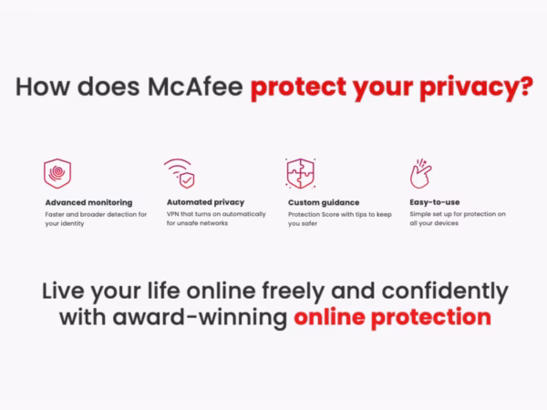 McAfee Protection 5 Devices: 1-Year Subscription - Image 2