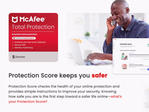 McAfee Protection 5 Devices: 1-Year Subscription - Image 3